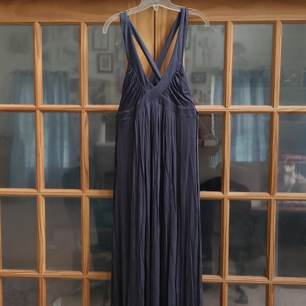 Gray stretchy maxi dress